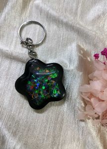 Resin Star Shaker Keychain