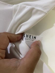 Shein White Flared Pants