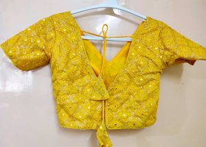 Yellow Embellished Blouse