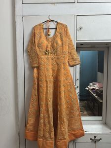 Orange Ethnic Gown