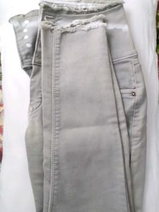 Gray High Waisted Jeans