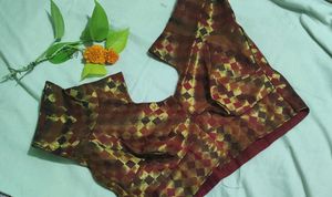 Golden And Maroon Blouse
