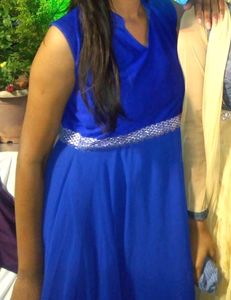 Blue Colour Full Length Gown