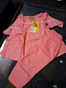 Cute Pink Girls Clothing Set 2 To 3 Years