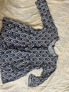 Blue Printed Top