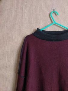 Maroon/Grey Long Sleeve Reversible Top