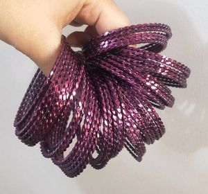 Shiny Purple Bangle Set