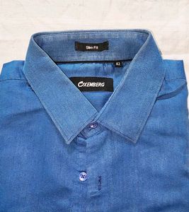 Oxemberg Slim Fit Blue Shirt