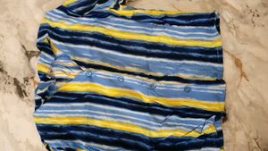 beautiful blue stripe crop top 😻😻