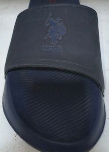 US POLO ASSN Mens Navy Blue Flip Flop Sliders