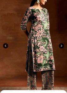 Libas Green Printed Kurta Set
