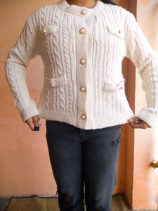 🥀Heavy Cream Knit Cardigan🥀