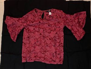 Floral Bell Sleeve Top