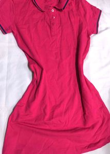 Pink Polo Style Dress
