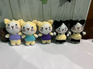 Crochet Handmade Amigurumi Kitty Cat Keychain