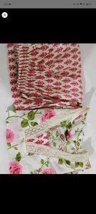 ✨✨Floral Print Kurti with Lace Detail🎉