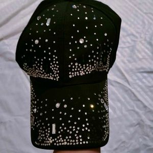 Sparkly Black Cap