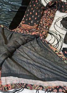 Woolen Suit With Velvet Dupatta