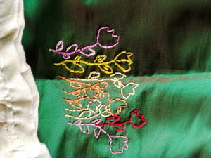 Green Embroidered Dress