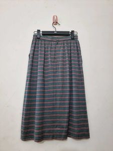 Striped Midi Skirt (Imported)