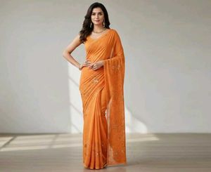 Orange Saree