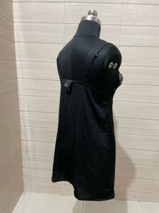 H&amp;M Black Lace Trim Slip Dress