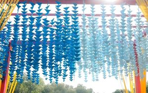 4 Triangle Cloth Garland For Diwali Decorations
