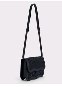 Iykyk Black Embellished Sling Bag..