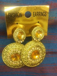 Golden Fashion Earrings
