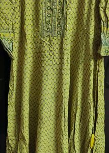 Yellow Printed Kurta