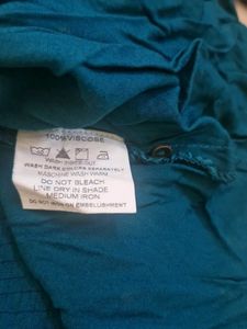 Beautiful Greenish blue color avaasa A-line kurti