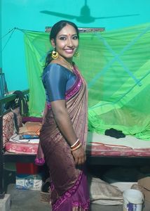Lycra Blend Ruffle Saree With Unstitched Blouse Pi