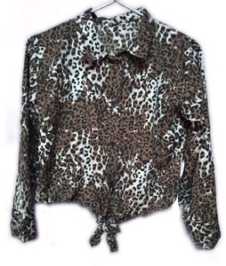 Leopard Print Crop T-shirt