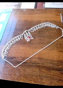 Silver Anklet with Charms