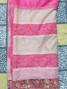 Shimmery Pink Saree