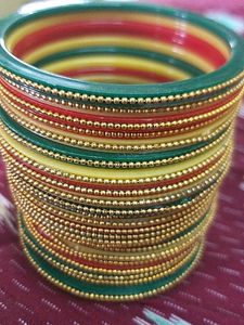 Colorful Beaded Bangle Set