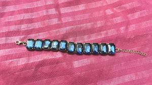 Blue And Gold Stone Bracelet