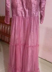 Pink Tulle Maxi Dress