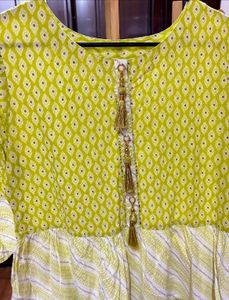 Lime Green Tiered Dress