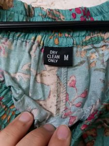 Teal Floral Print Top &amp; Pant Set