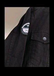 Highlander Men Black Denim Jacket Size L