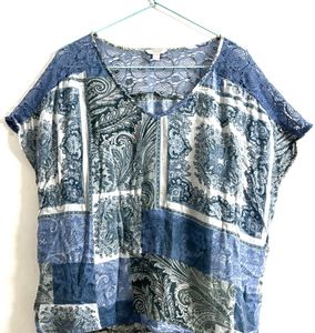 Sky Blue Printed Top