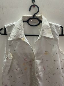 Sleeveless White Top