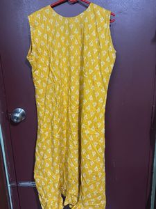 Yellow Sleeveless Night Dress