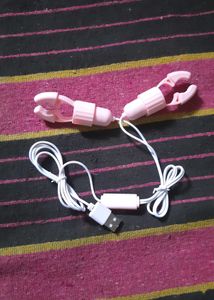 Pink Rabbit Nipple Clip - 12 Vibration Frequencies