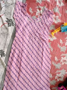 Pink And Purple Kurta Set