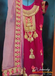 Rose Rani Plazo Suit With Dupatta For 46 Bust