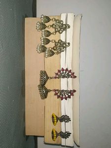Boho Jhumka Earring Set Of 3