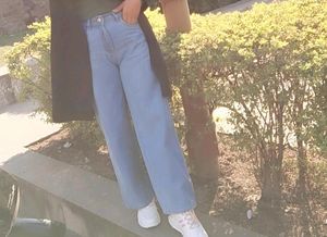Ice Coloured Wide Leg Jean