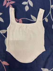 White Corset Tank Top